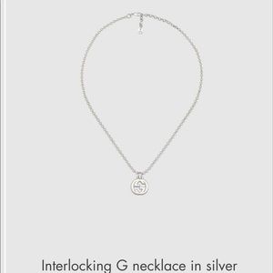 Gucci silver interlocking G necklace